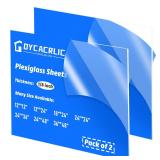 DYCacrlic 24x24 18 Clear Acrylic 2pk