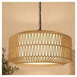 Lynnoland 5-Light Rattan Chandelier