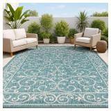 JONATHAN Y Area Rug 79x10 TealGray