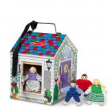 Melissa  Doug Wooden Dollhouse 10x7.5x7.2