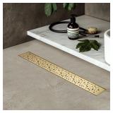 Sharp-tec 32 Gold Linear Shower Drain
