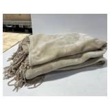 Plush Taupe Throw Blanket