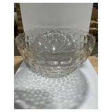 Bubble Pattern Glass Punch Bowl