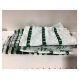 Green  White Striped Towel Set of 4