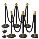 PPOLB 6 Pcs Stanchions  Ropes Set