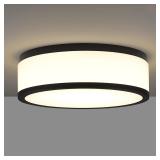 LMS 15 Dimmable Matte Black LED Ceiling Light