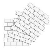Vsmile Peel  Stick Wall Tile 12x12 10-Pk