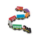 Melissa  Doug 8-Pc Wooden Train Set