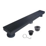 Reln 24 in. Matte Black Linear Drain