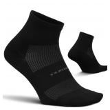 Feetures L Black Athletic Quarter Socks