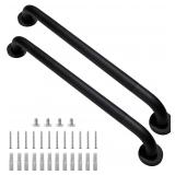 Rackickyer 2pk 24 Black Shower Grab Bar
