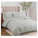 WelHome FullQueen Cotton Duvet Set Sage