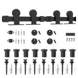 WINSOON Black Barn Door Hardware Kit 10ft