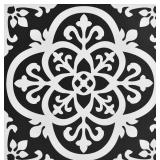 FloorPops Black Peel  Stick Floor Tiles 12x12