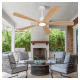 VCQQ Ceiling Fan with Light 60 Inch