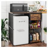 VOWNER Mini Fridge Cabinet 35x22x37H