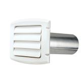 Everbilt 6 in. White Louvered Hood