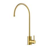 Kraus 12-in Brushed Brass Kitchen Filter Faucet
