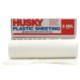 Husky 6 Mil Plastic Sheeting 100ft x 20ft