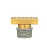 Oatey 4x4 in. Brushed Gold Shower Drain