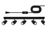 Bricosmocon Black 5-Way LED Track Light 30in