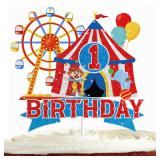 LEPHY 5x5 Circus Cake Toppers