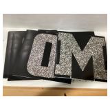 Silver Black Party Letters