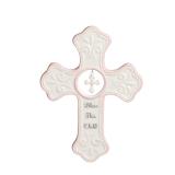 DEMDACO Pink Bless This Child Wall Cross 7L
