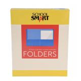School Smart 2-Pocket Folders Light Blue 25 Pack