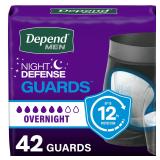 Depend Mens Overnight Incontinence Guards 42 Ct