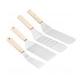 Amazon Basics 4-Piece Stainless Steel Spatula Set