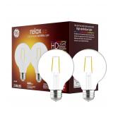 GE Relax G25 LED Globe Light Bulbs 2-Pack