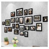 Harbortown 24pk 2x3 Picture Frames Matte Black