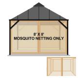 Tatuo 8x8ft Gazebo Mosquito Netting Khaki
