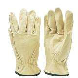 G  F Pigskin Leather Work Gloves Medium 3 Pairs