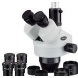AmScope 3.5X-180X Trinocular Stereo Microscope...