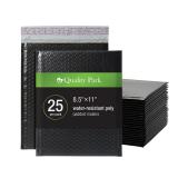Quality Park Black Bubble Mailers 8.25x11 25-Box
