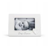 DEMDACO Baptism 4x6 Photo Frame White Stoneware