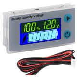 DROK 10-100V Battery Monitor  Temp Gauge 12V60cm