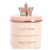 DEMDACO Pink Crown Tooth  Curl Box 2.5x2.5x3.75