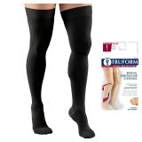 Truform 30-40 mmHg Thigh High Stockings Med Black