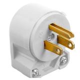 Pass  Seymour 15A 250V Nylon Angle Plug White