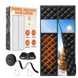 HOFUDON Magnetic Insulated Door Curtain 37x82.5in