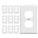 ENERLITES Duplex Wall Plates 10 Pack White