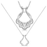 Emily C Scallop Ring Holder Pendant Necklace