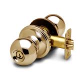 Copper Creek Keyed Door Knob Polished Brass 1 Pk