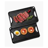 VEVOR 14x8.5 Reversible Cast Iron Griddle