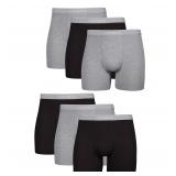 Hanes Mens Boxer Briefs 3XL 6 Pack BlackGray