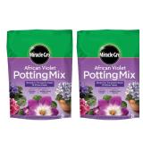 Miracle-Gro African Violet Potting Mix 8qt 2-Pack