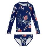Kanu Surf Girls Rash Guard Set Reese Navy 14-16
